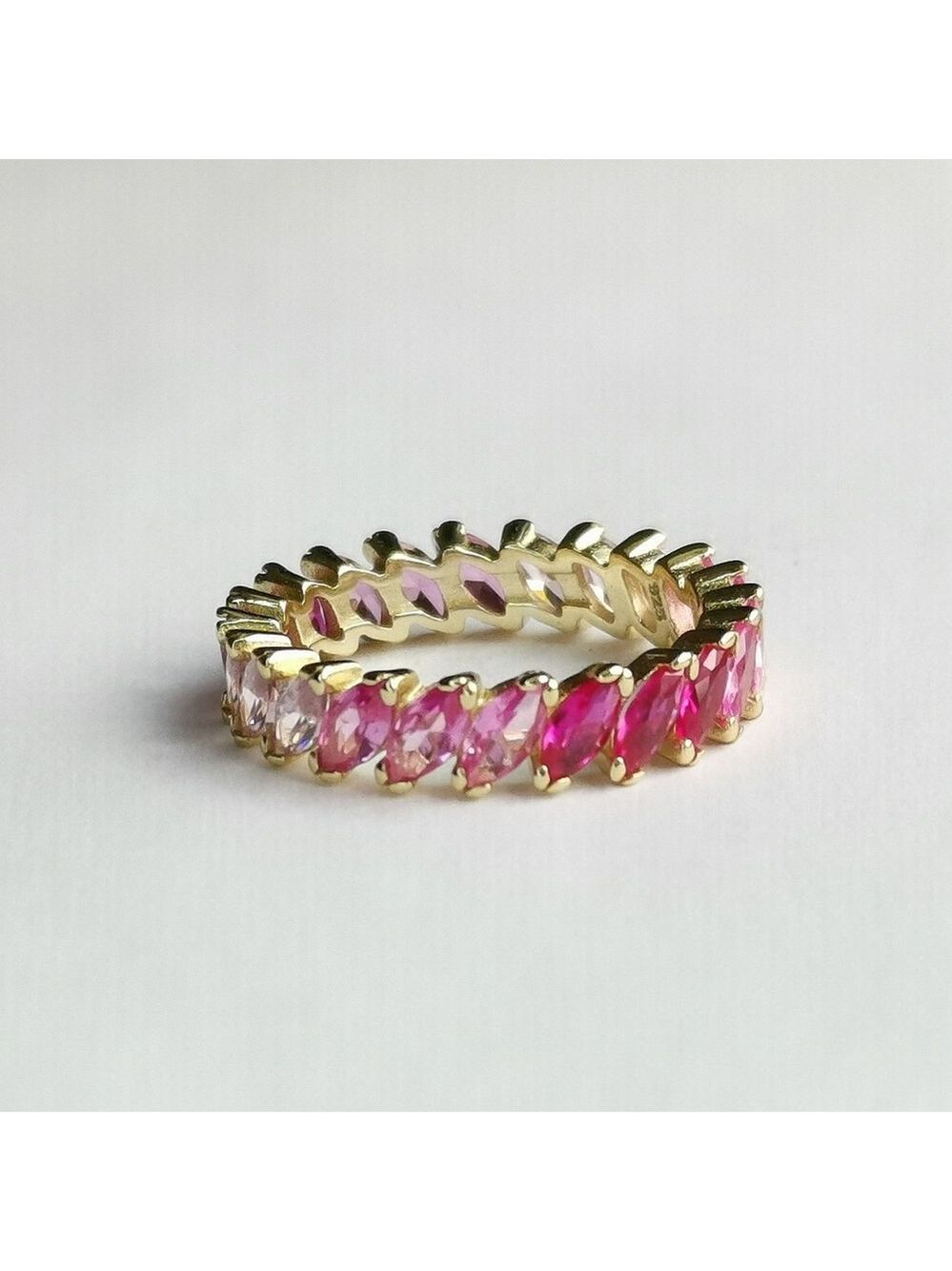Spinel Eternity Band Ring in 14k Gold size 8 🆕 - Picture 10 of 11